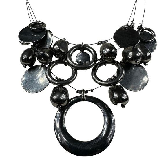 Five Beautiful Necklaces, Pearls, Tassels, CZ, Purple Stone - Picture 14 of 16